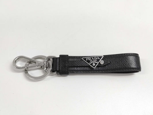 PRADA Saffiano Logo Key Ring Keychain Key Case Keychain