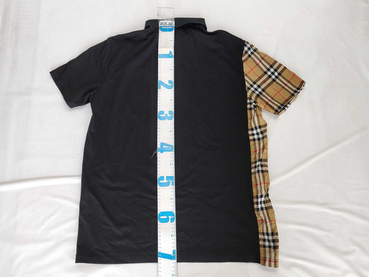 BURBERRY Polo Shirt Black Beige Tops