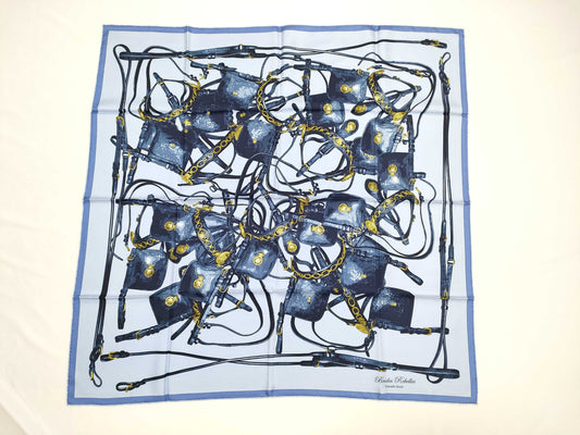 HERMES Carre Carre 90/Saddlery Low-Quality Scarf