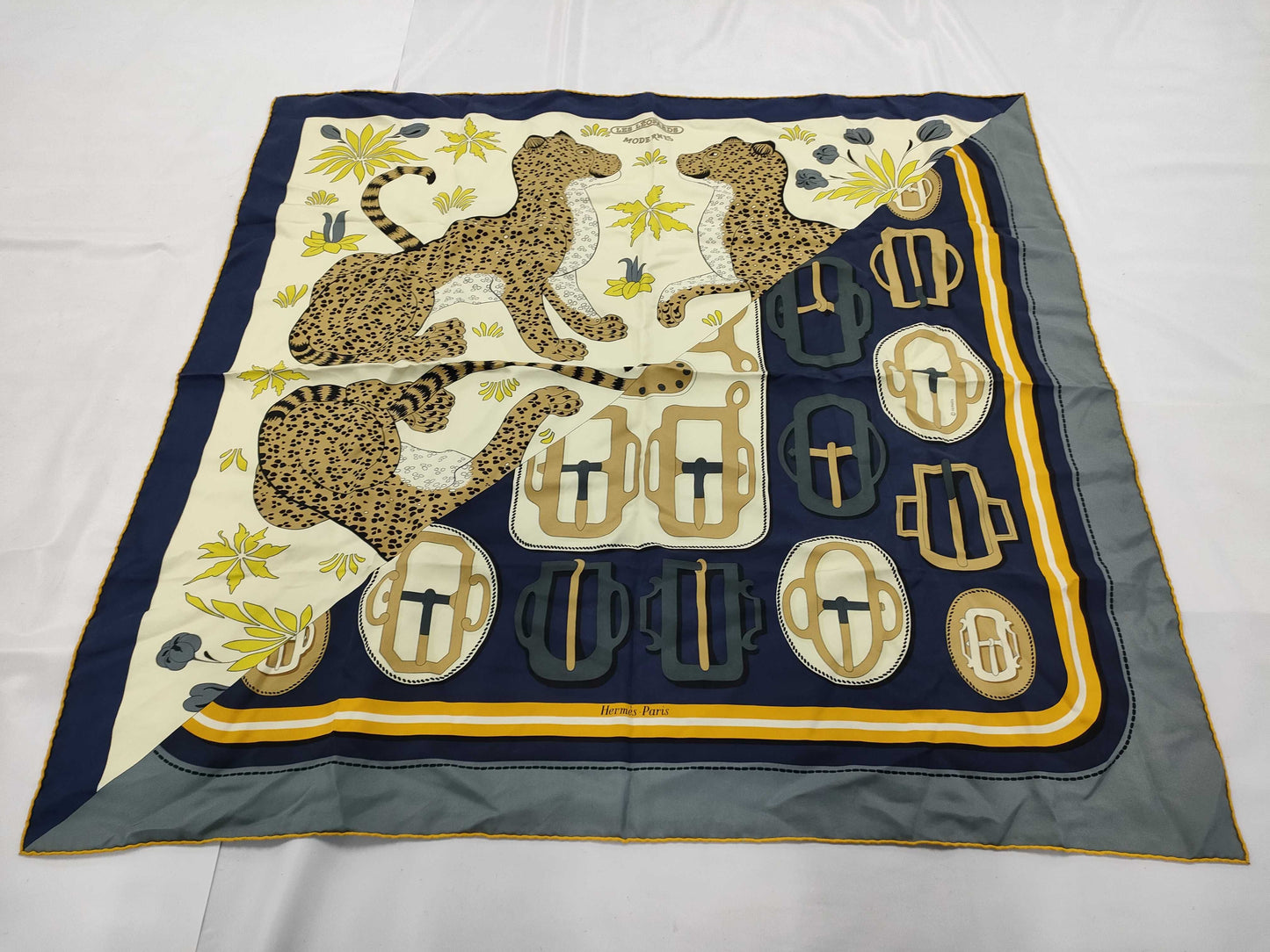 HERMES Carre Leopard Scarf