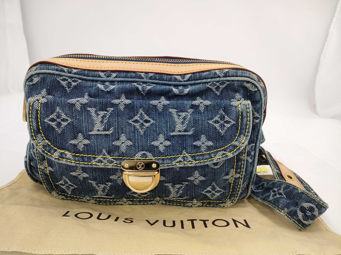 LOUIS VUITTON Denim Bum Bag Waist Bag