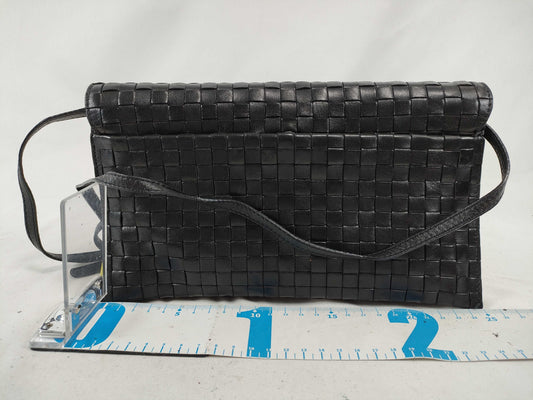 BOTTEGA VENETA Intrecciato Shoulder Bag, Black, Vintage Shoulder Bag