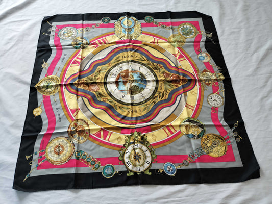HERMES scarf parmi les fleurs je compte les heures
