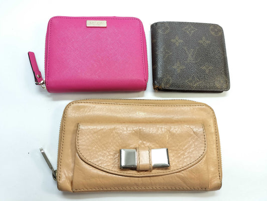 LOUIS VUITTON Monogram Chloe/Kate Spade/3 Wallets