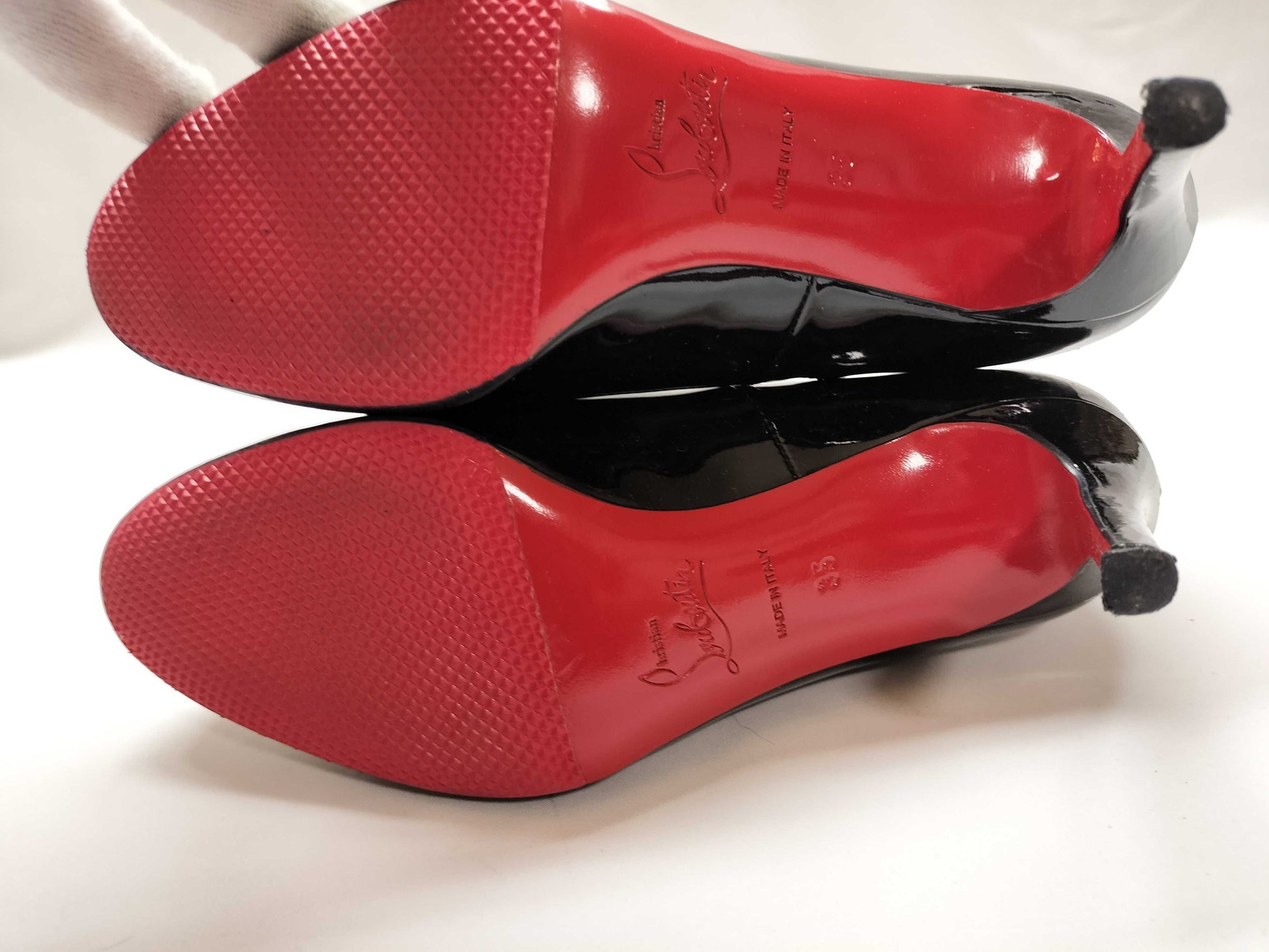 Christian Louboutin heeled patent leather pumps