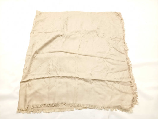 LOUIS VUITTON Monogram Silk and Wool Stole, Ivory, with Tag