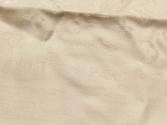 LOUIS VUITTON Monogram Silk and Wool Stole, Ivory, with Tag