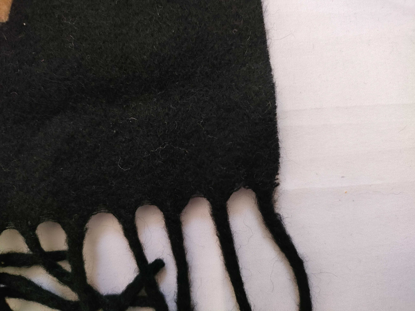 LOUIS VUITTON Cashmere Logo Scarf Black Other Accessories