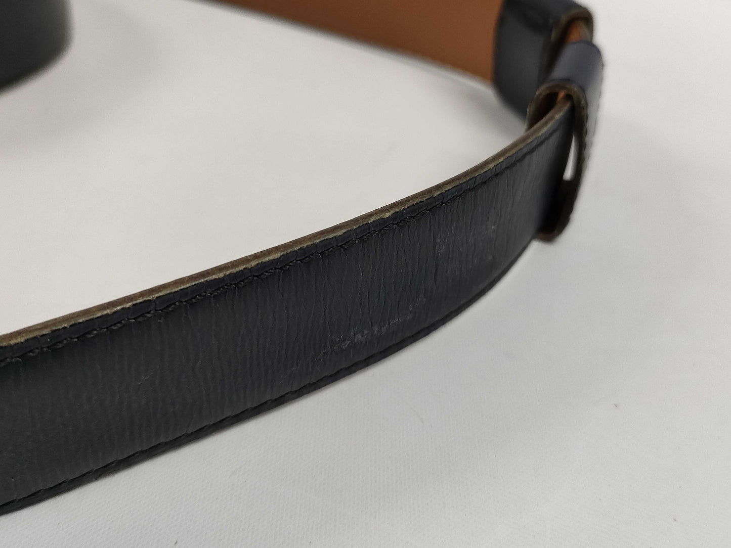 HERMES H buckle 〇J engraved belt