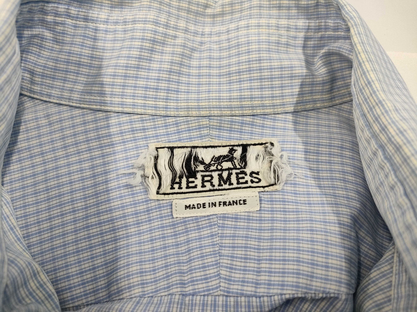 HERMES Check Shirt Serie Button Shirt
