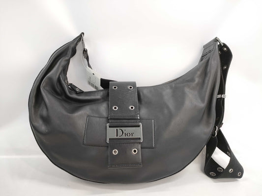 Dior leather shoulder bag, black