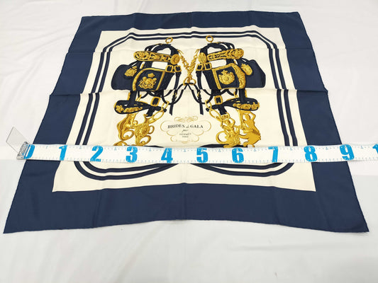 HERMES Carre Carre 90 BRIDESdeGALA Scarf Scarf