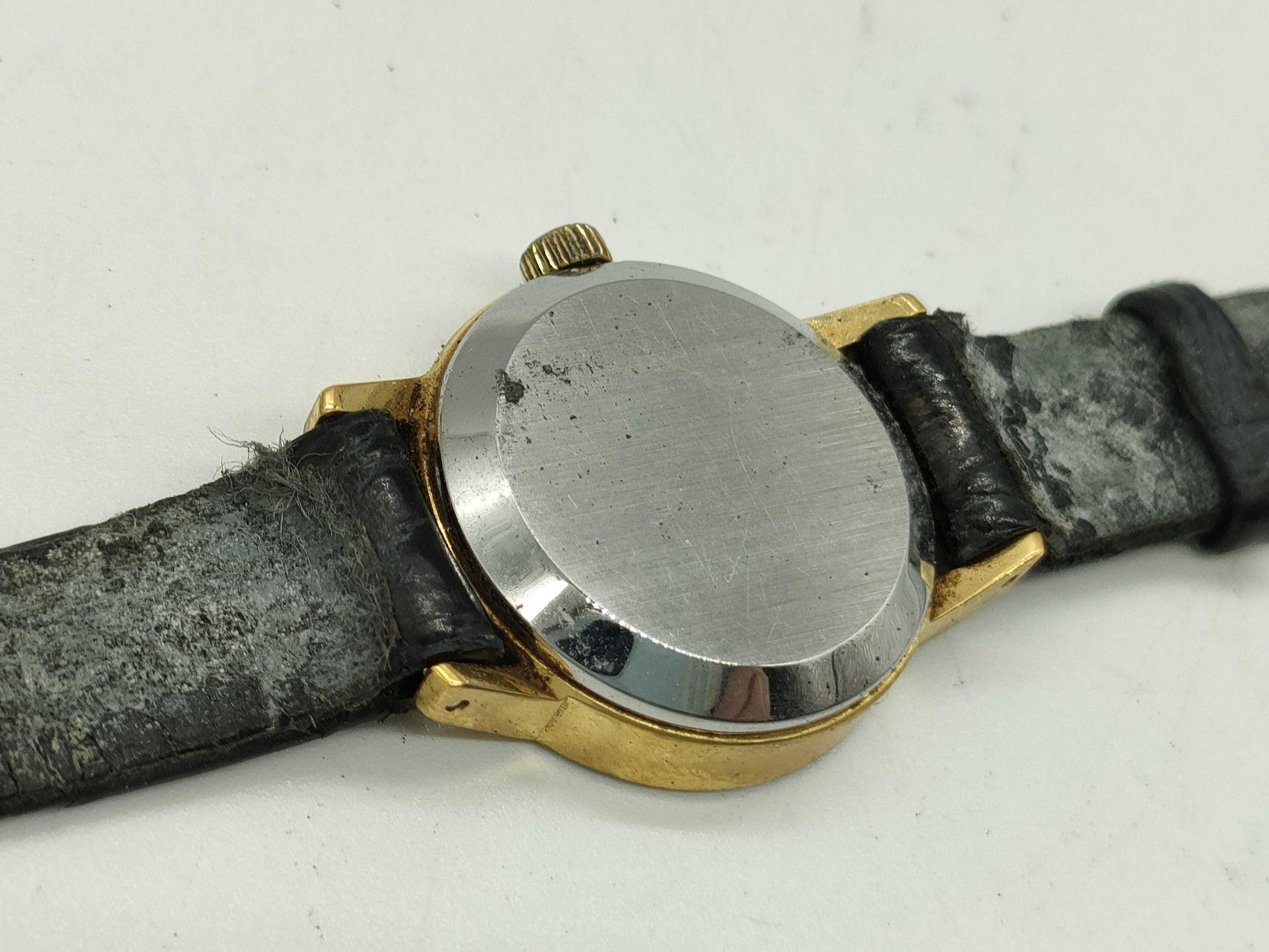 OMEGA De Ville SS/GP/Leather/Hand-Wound Women's Watch