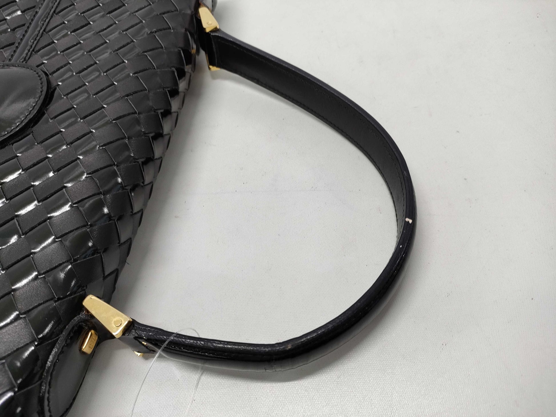BALLY Intrecciato Handbag, Moderately Deteriorated