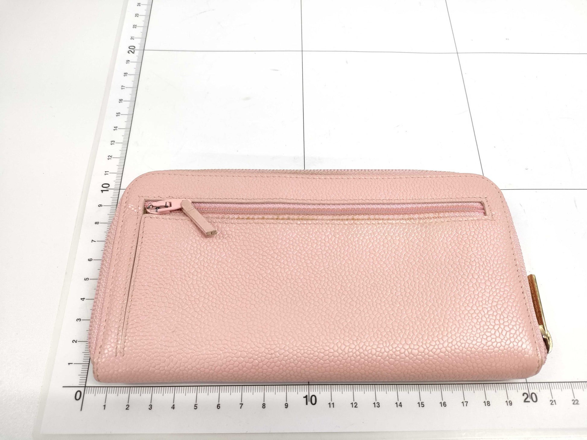 CHANEL Caviar Leather Round Long Wallet Wallet