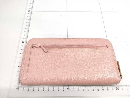 CHANEL Caviar Leather Round Long Wallet Wallet