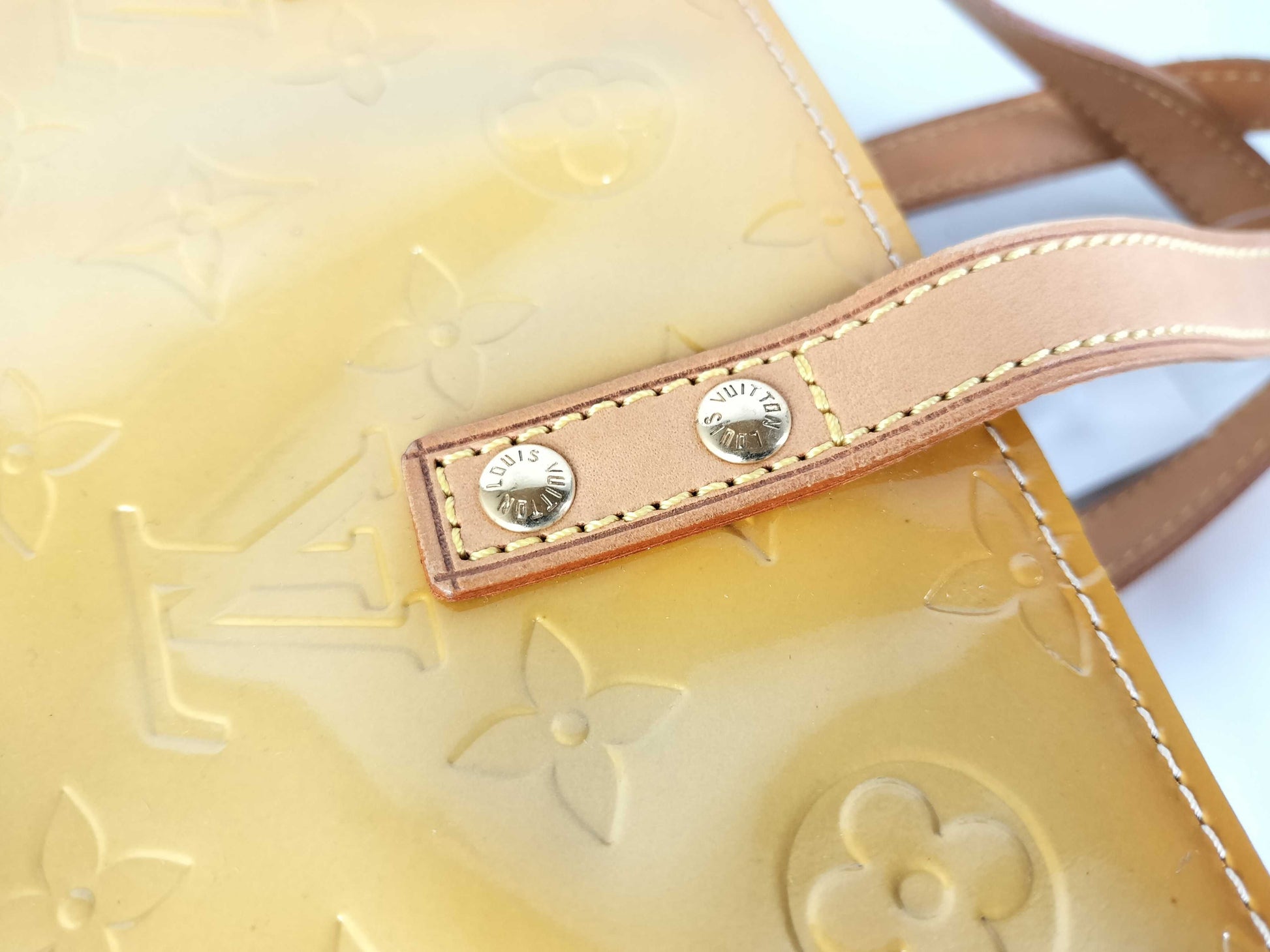 LOUIS VUITTON Vernis Reed PM Handbag