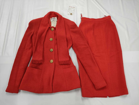 CHANEL Wool Long Skirt Suit Other Apparel