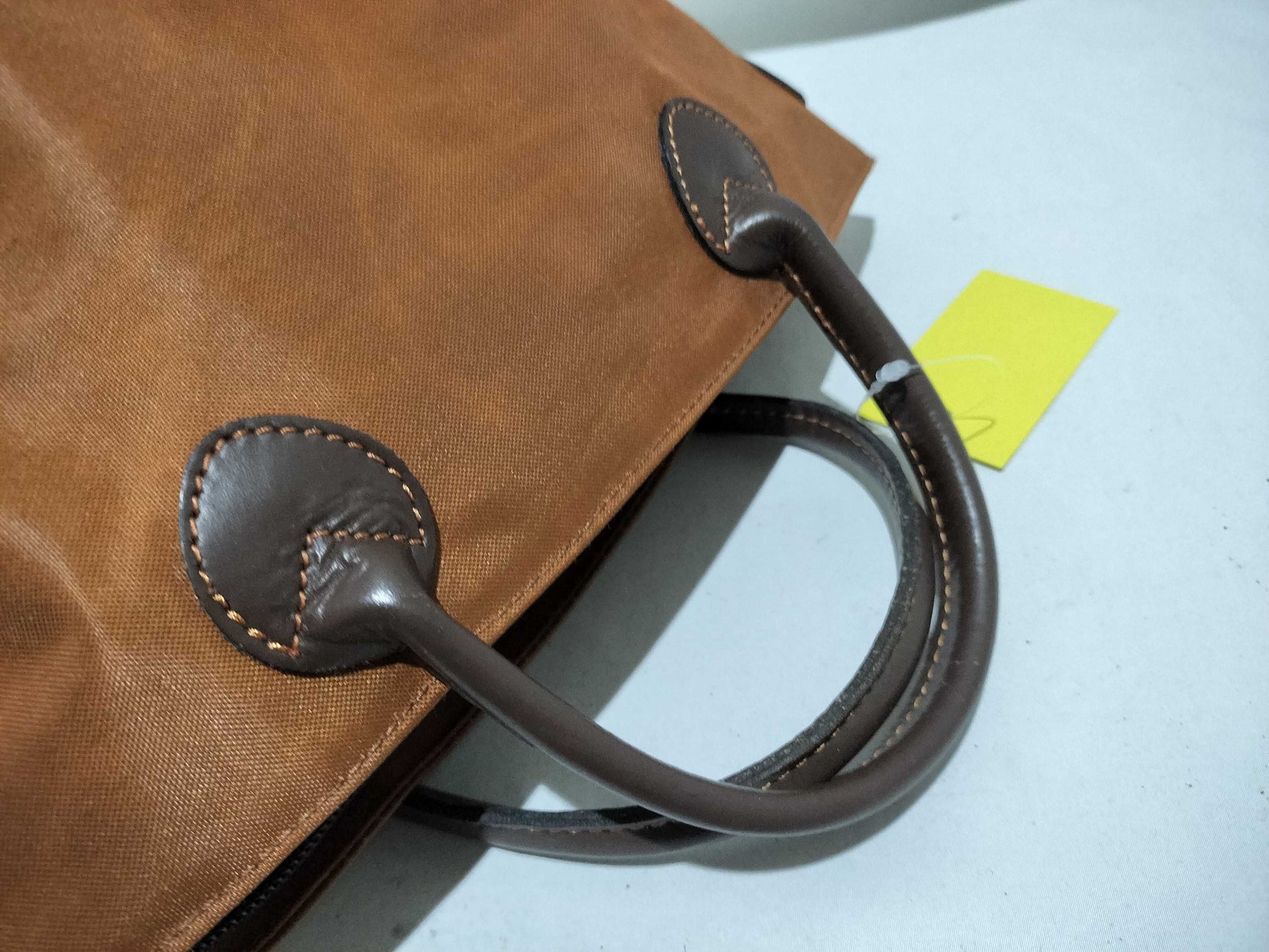 Herve Chapelier Boat-Shaped Tote Bag, Brown