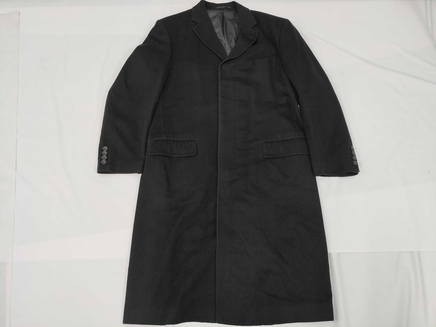 Zegna 100% Cashmere Long Coat, Black