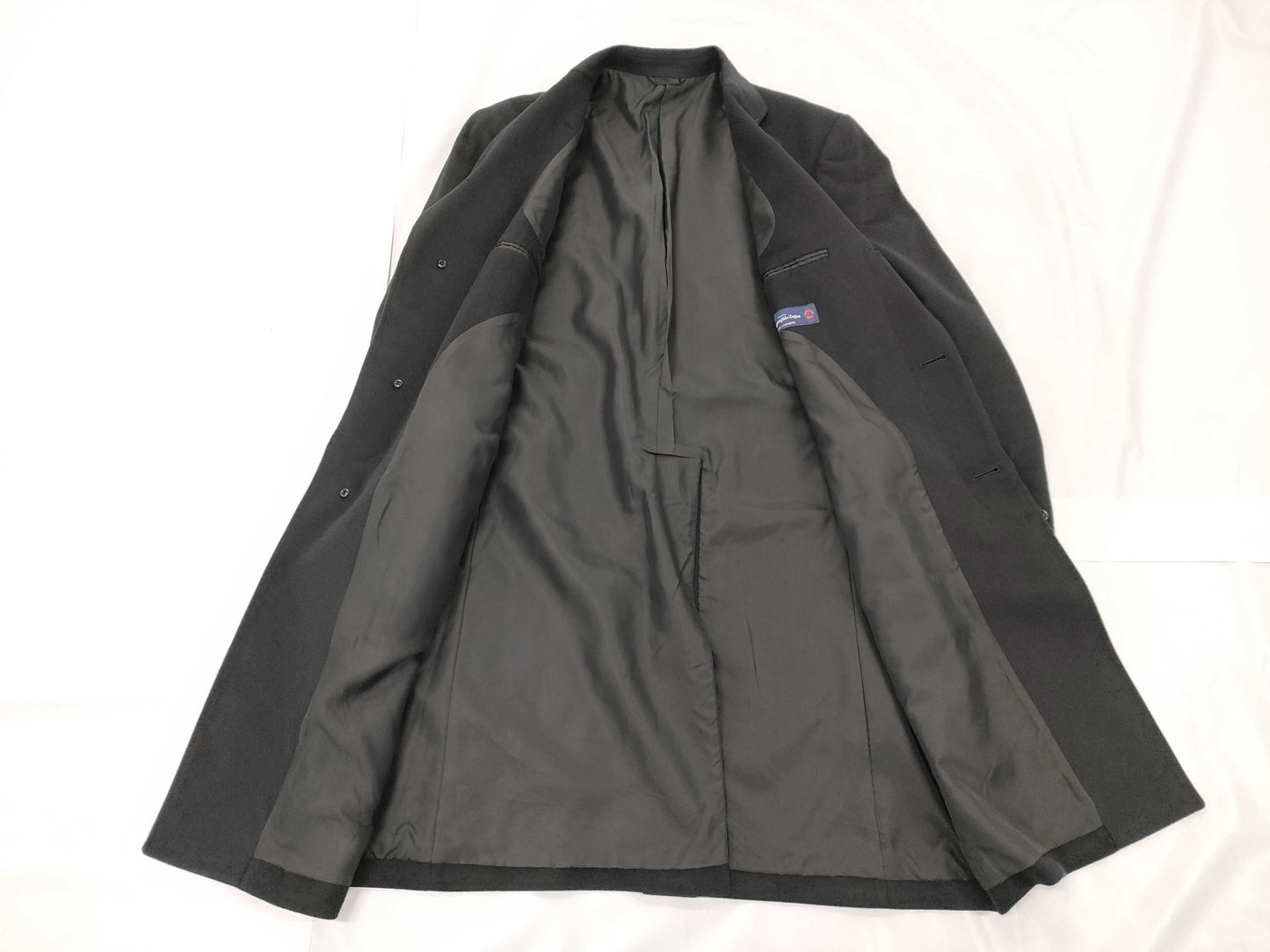 Zegna 100% Cashmere Long Coat, Black