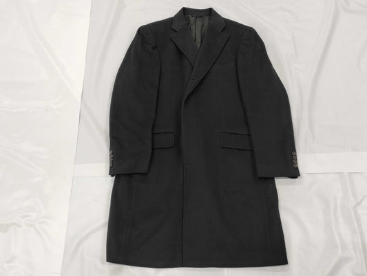 Zegna 100% Cashmere Long Coat, Black