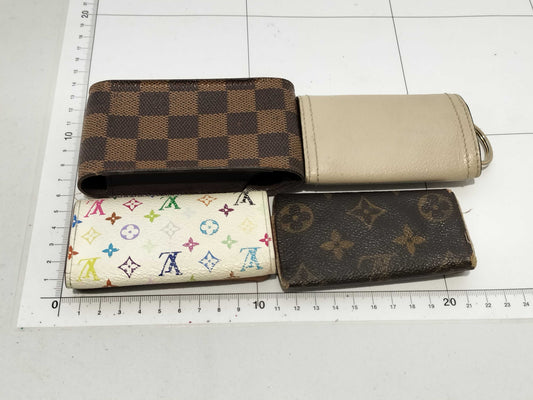 LOUIS VUITTON Monogram Burberry Key Case/Cigarette Case *4 pieces Key Case/Key Holder