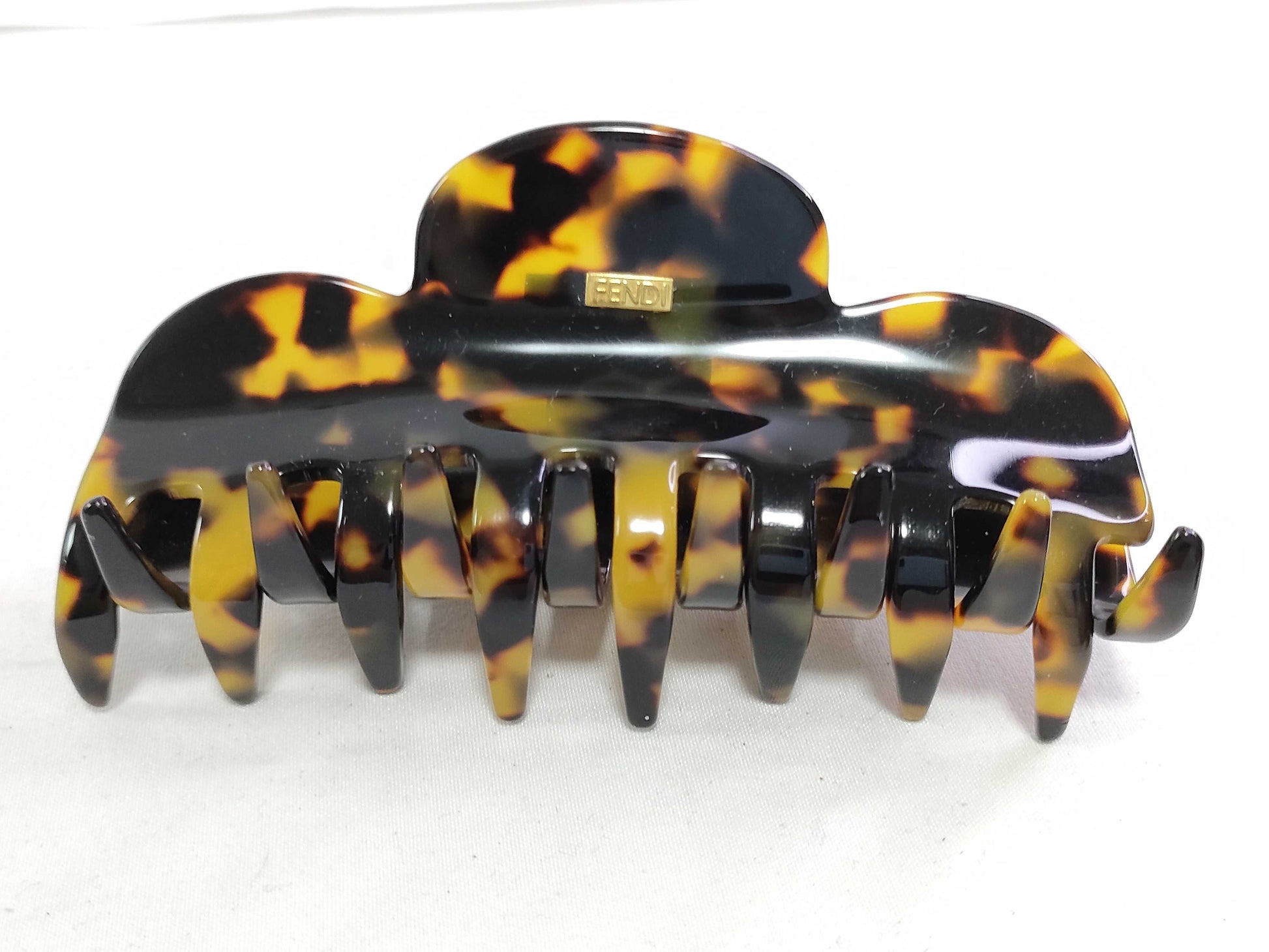 FENDI Barrette/Hair Clip Tortoiseshell Hair Accessory