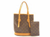 LOUIS VUITTON Monogram Bucket PM Tote Bag with Pouch
