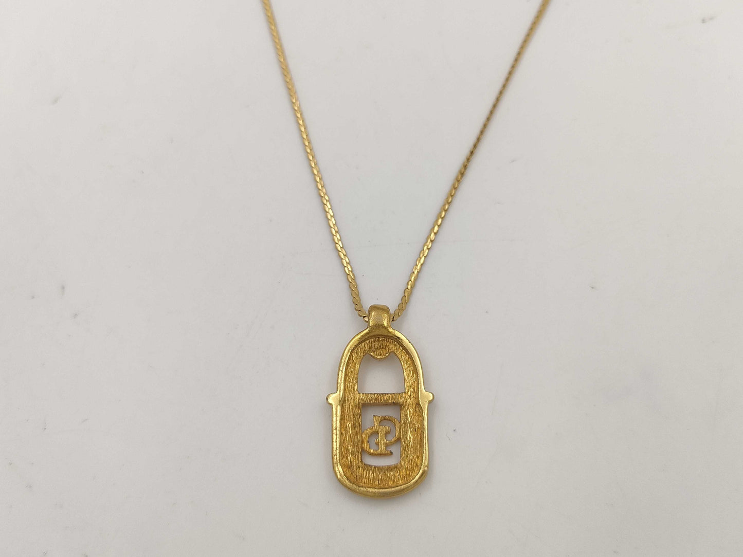 Dior Padlock Motif Necklace