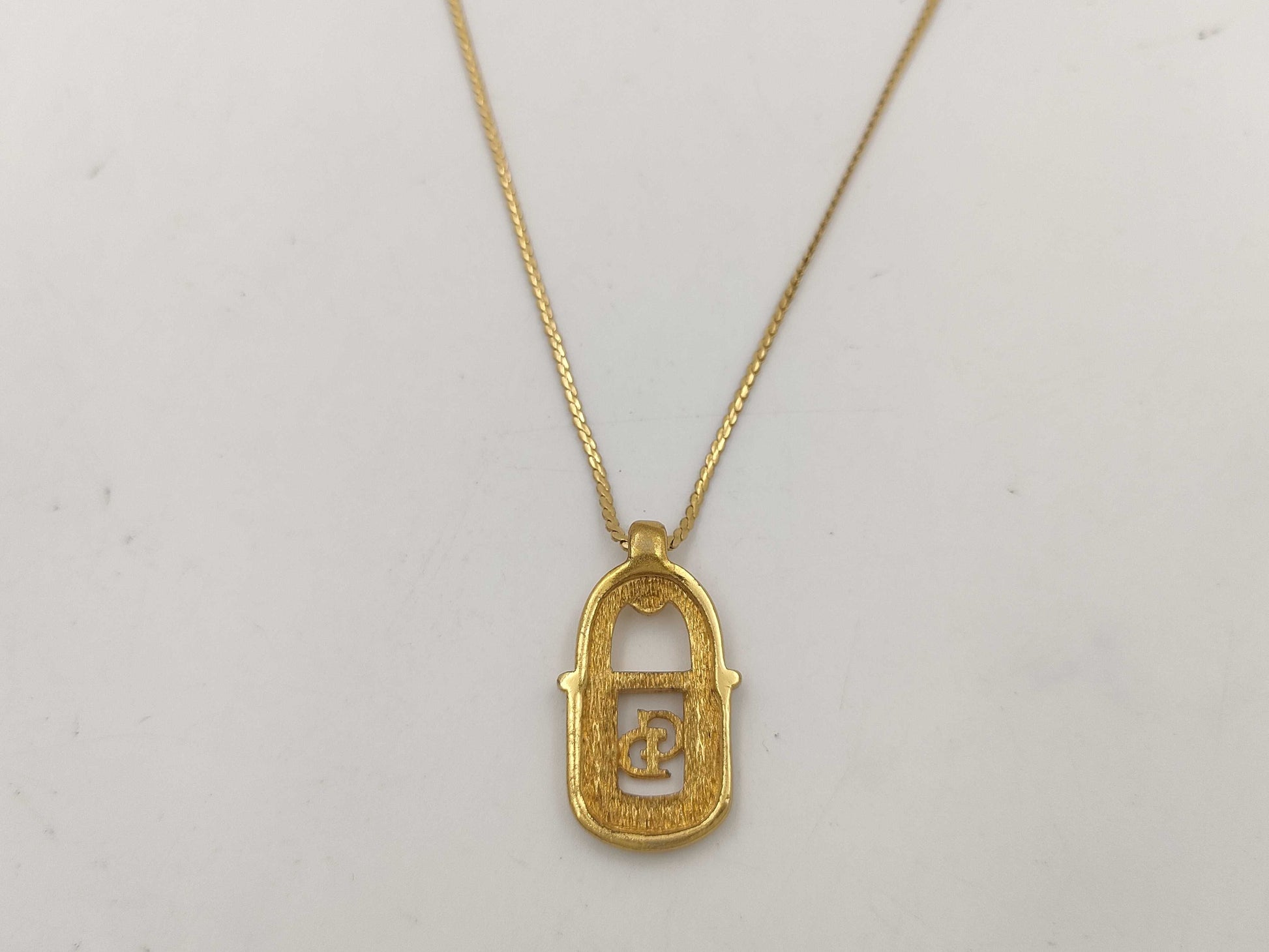 Dior Padlock Motif Necklace