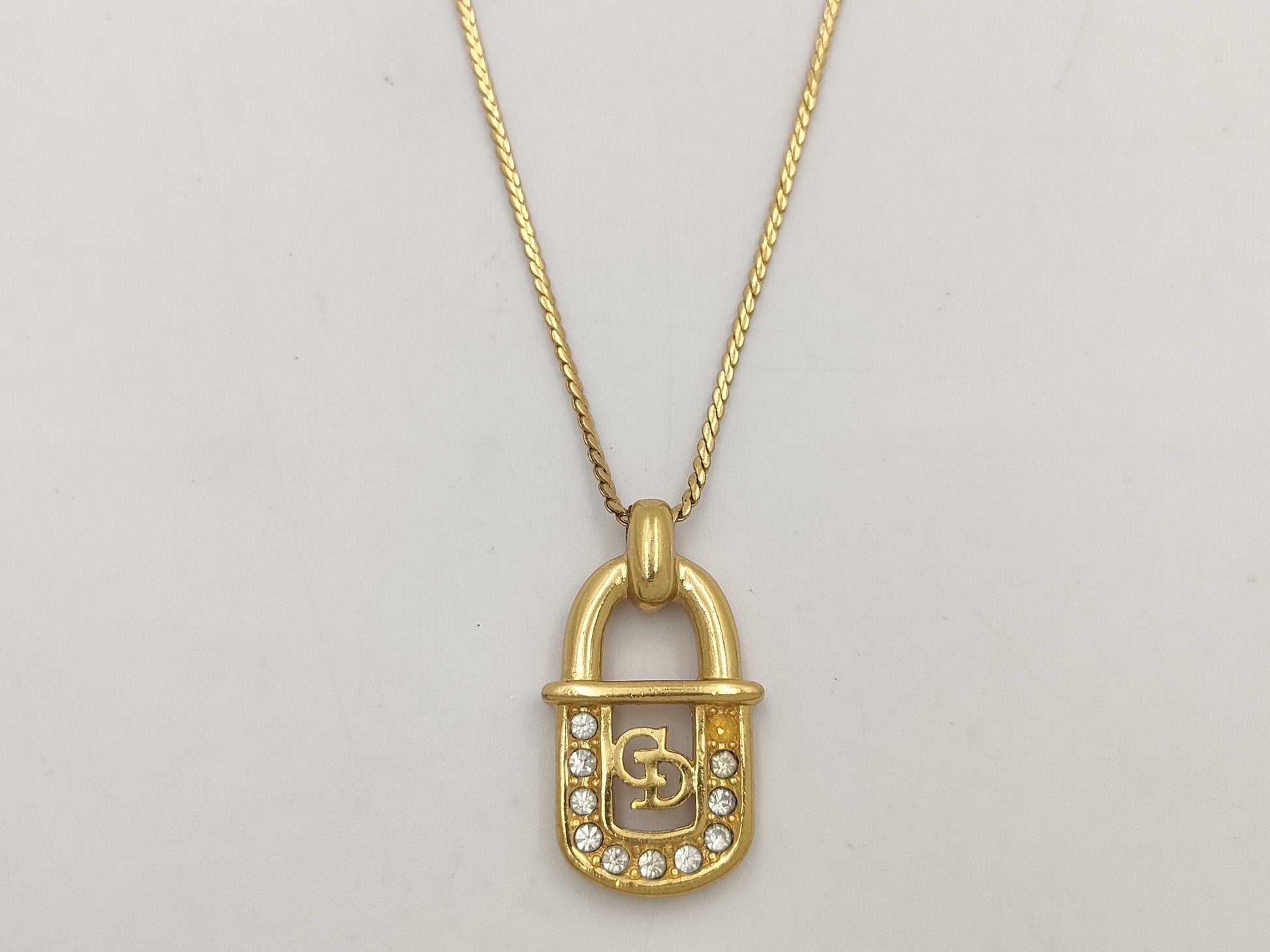 Dior Padlock Motif Necklace