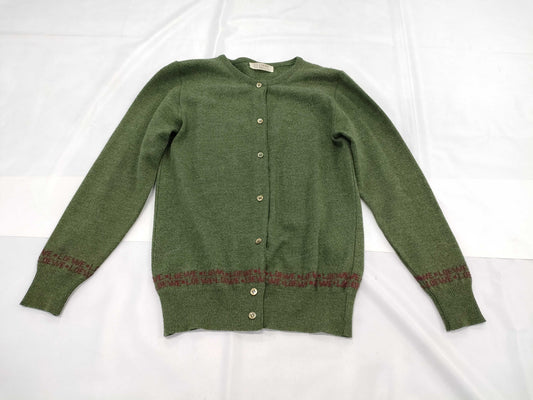 LOEWE 1846 Tag Cardigan Green Cardigan