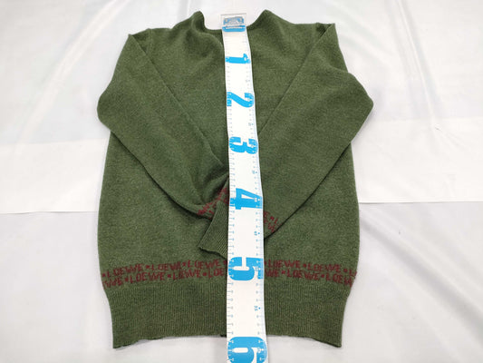 LOEWE 1846 Tag Cardigan Green Cardigan