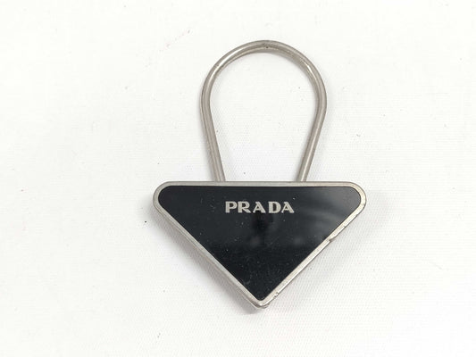 PRADA Triangle Charm M713 Silver Color Other Accessories