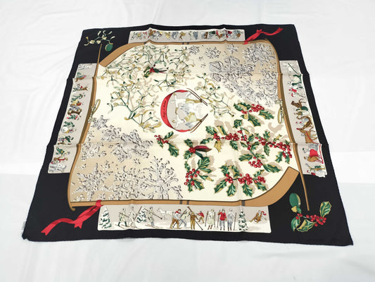 HERMES Carré 90 Neige d'Antan Last Year's Snow Scarf