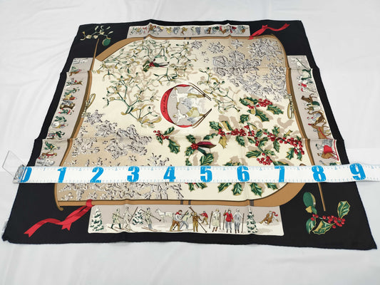 HERMES Carré 90 Neige d'Antan Last Year's Snow Scarf