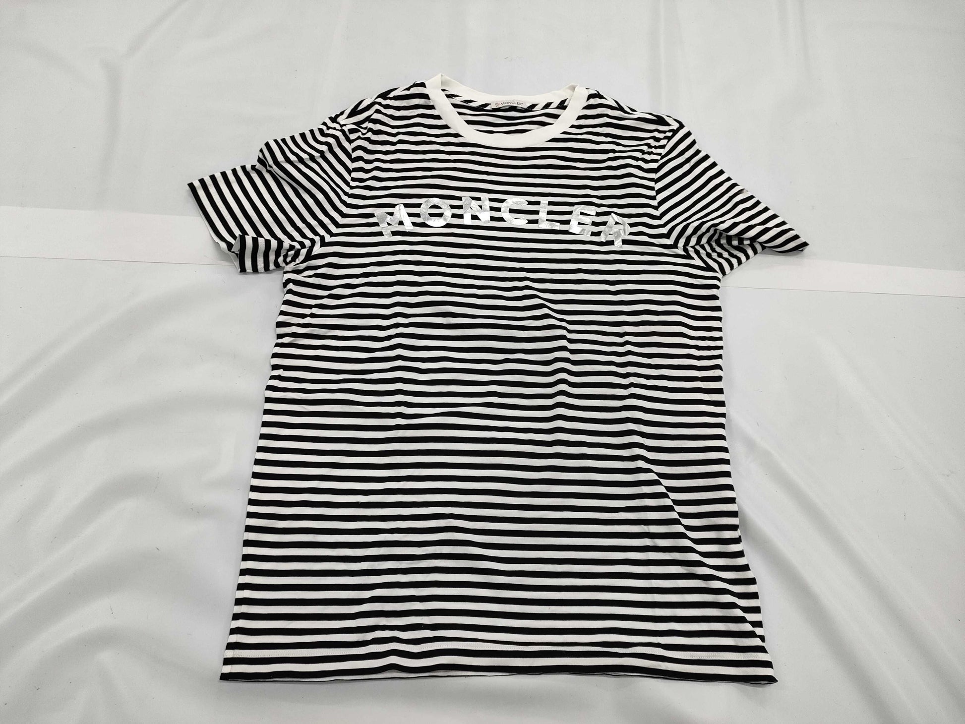 MONCLER Striped Logo T-Shirt *Personalized Tops
