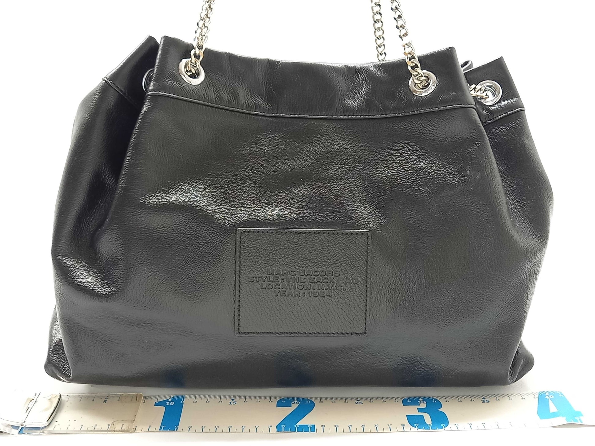 MARC JACOBS Chain Leather Tote Bag
