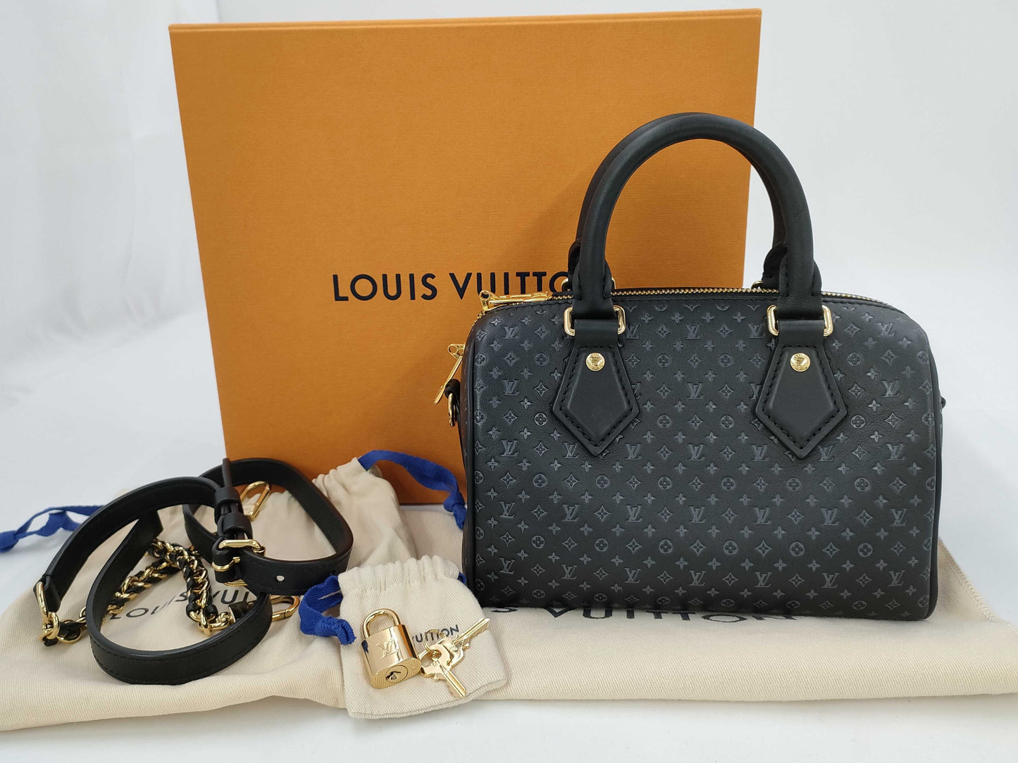 LOUIS VUITTON Nanogram M22595 Speedy Banduriere 20 Boston Bag