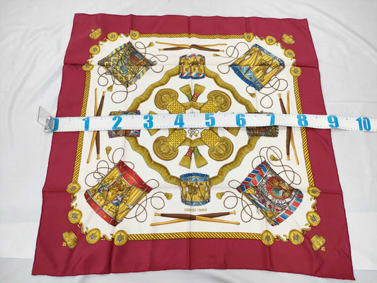 HERMES Carre LES TAMBOURS Scarf