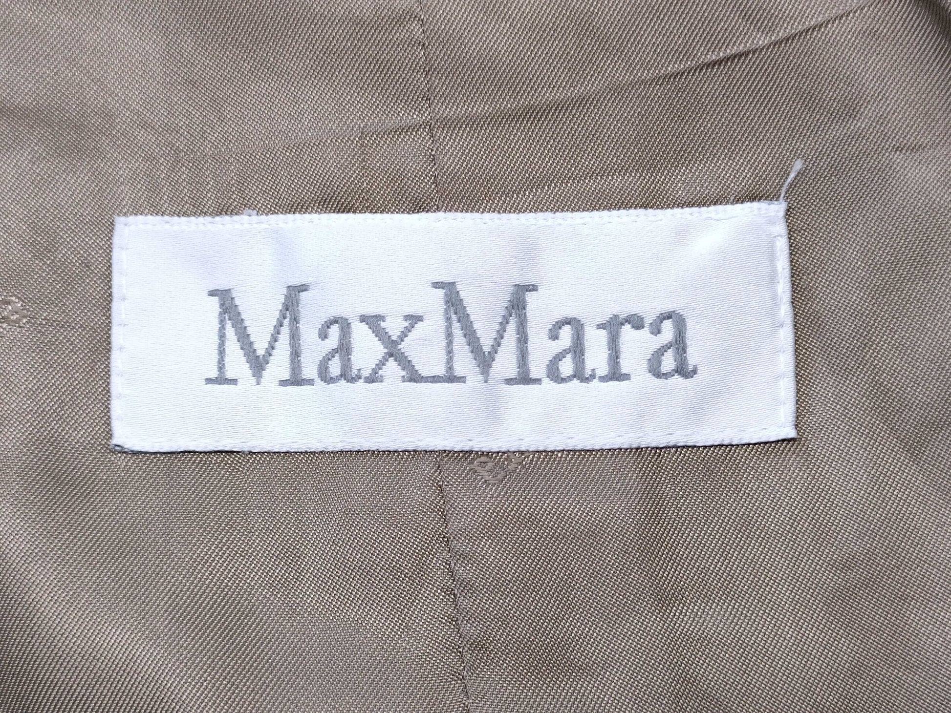 Max Mara Long Coat Beige Wool Coat