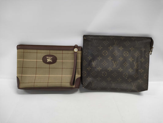 LOUIS VUITTON Pochette Homme/Burberry Check Pouch 2-Piece Set Other Accessories