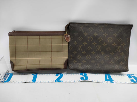 LOUIS VUITTON Pochette Homme/Burberry Check Pouch 2-Piece Set Other Accessories