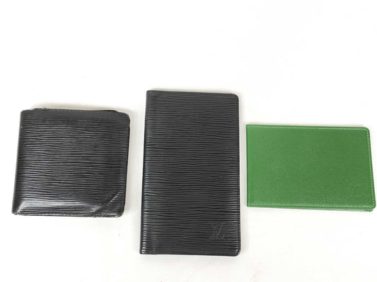 LOUIS VUITTON Epi/Taiga Bifold Wallet/Card Case Wallet