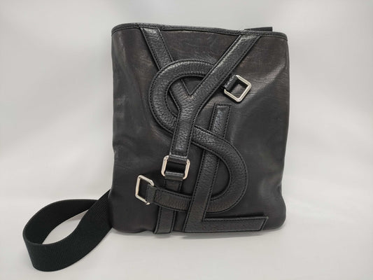Yves Saint Laurent Leather Logo Shoulder Bag