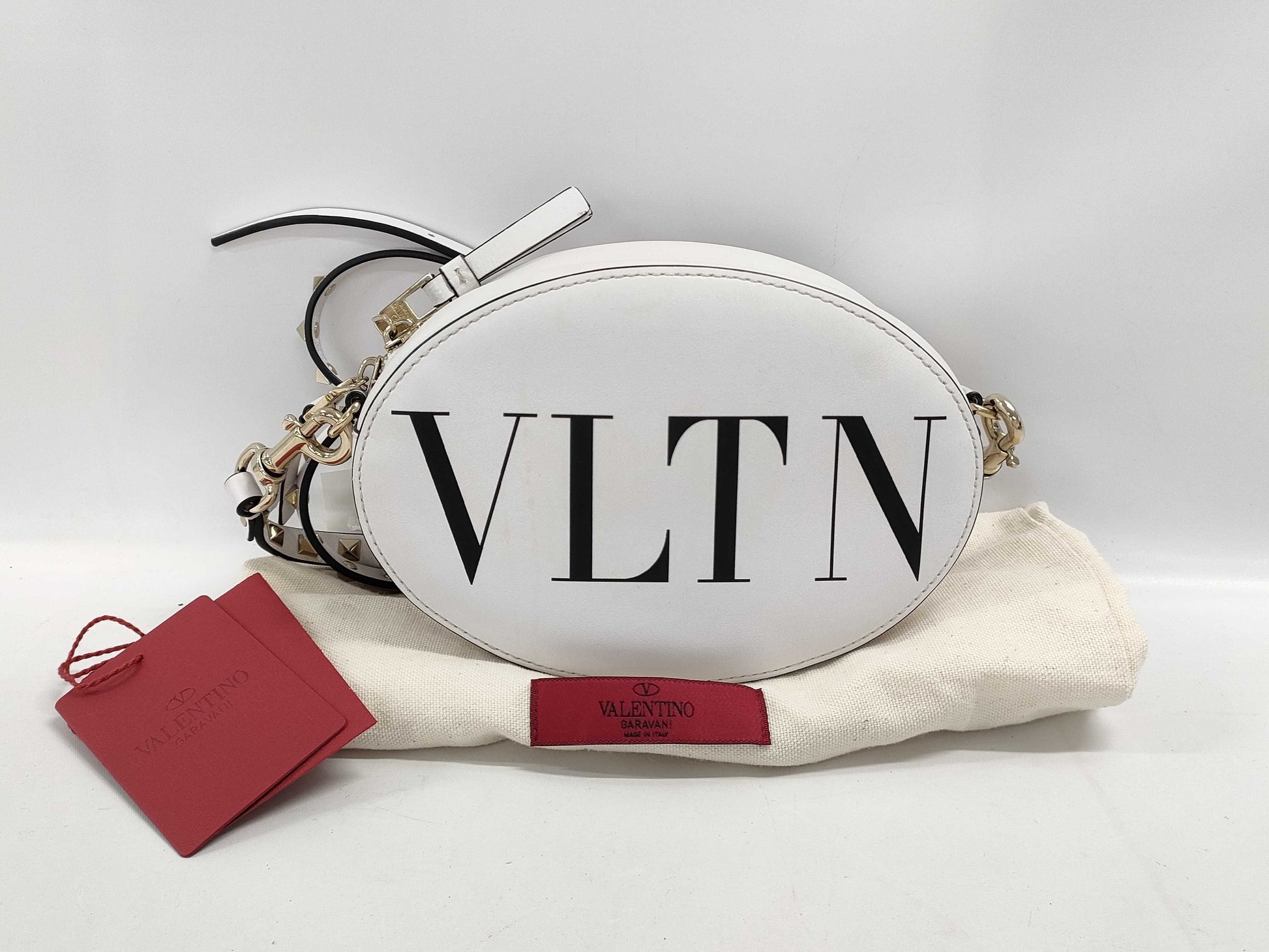 White VLTN Shoulder Bag