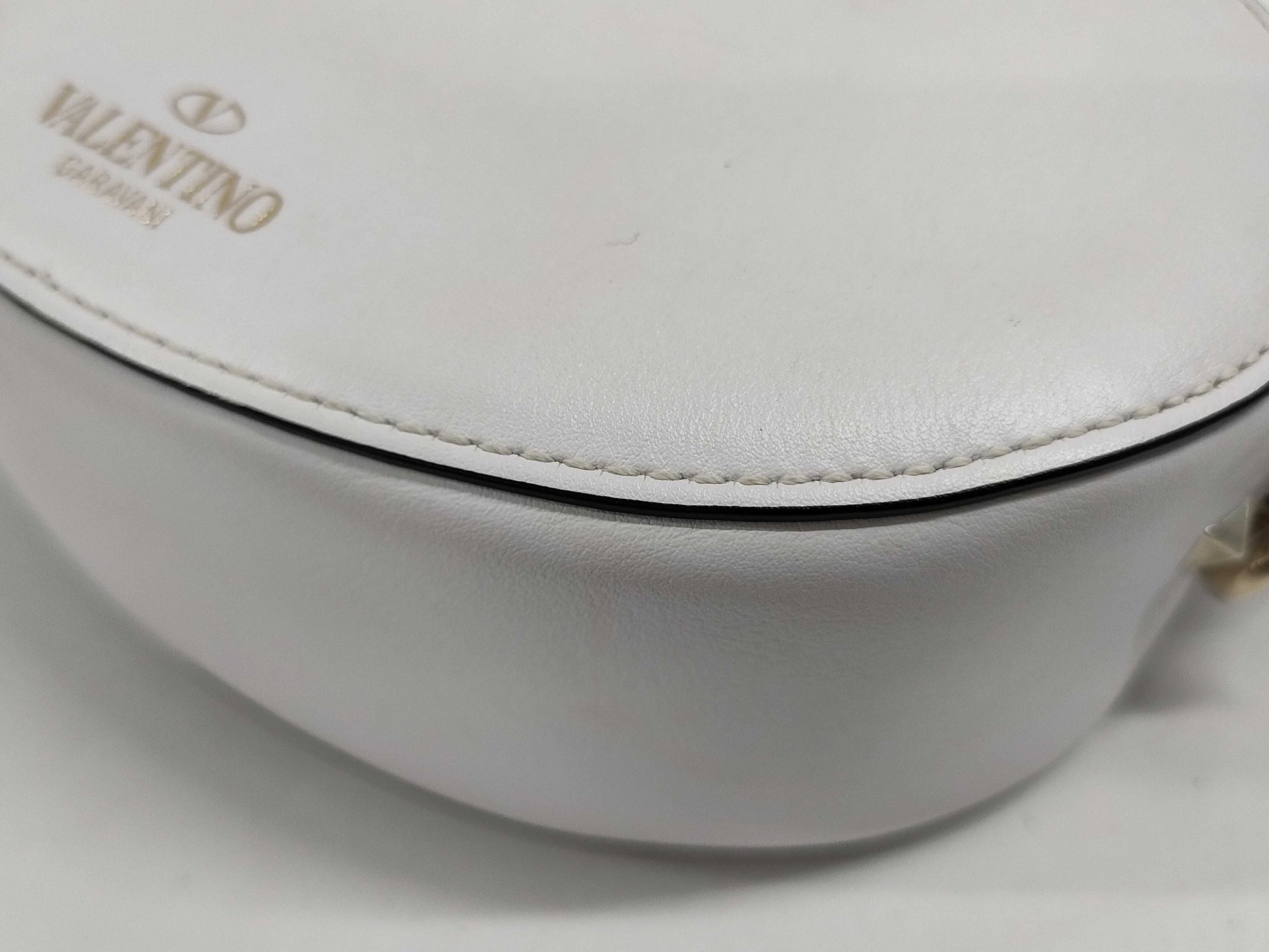 White VLTN Shoulder Bag