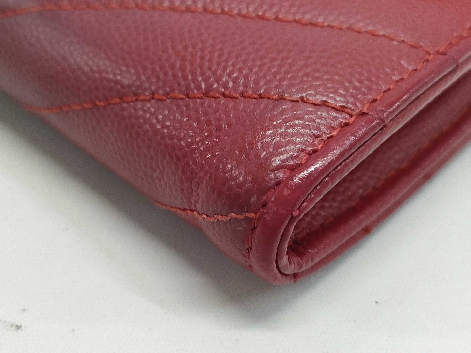 SAINT LAURENT Long Wallet Red Wallet