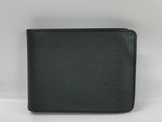 LOUIS VUITTON Taiga Taiga Bi-Fold Wallet with Initials Wallet